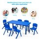 preview thumbnail 9 of 8, Gymax 6-pack Kids Plastic Stackable Classroom Chairs Indoor/Outdoor - 14'' X 13'' X 21''
