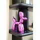 preview thumbnail 3 of 3, 11"H Ceramic Ballon Dog ,Metalic Pink