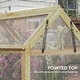 preview thumbnail 7 of 6, Outsunny Raised Garden Bed with Polycarbonate Greenhouse, Garden Wooden Cold Frame Greenhouse