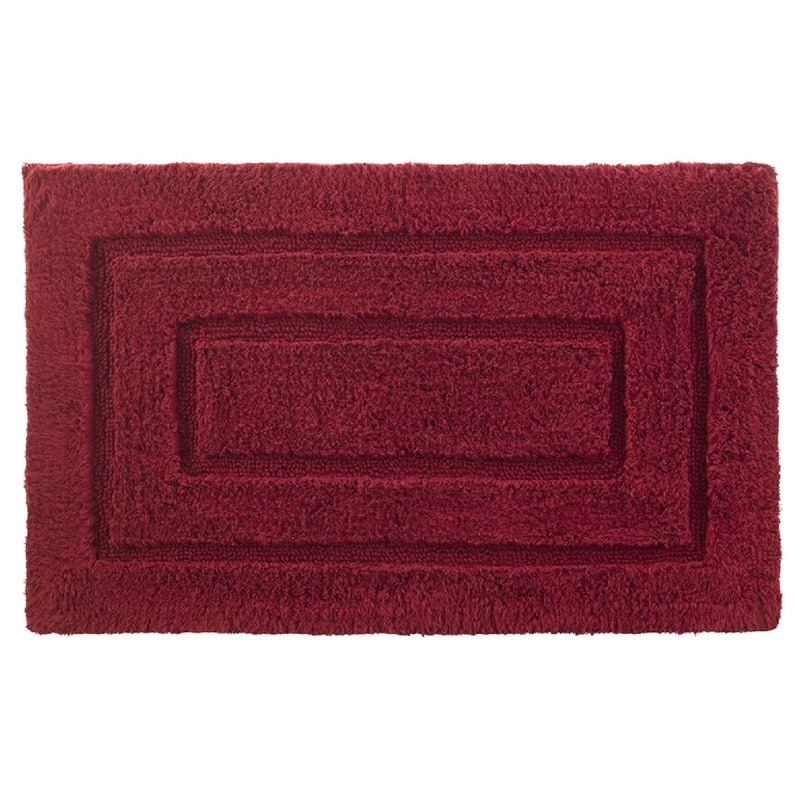 Luxurious Cotton Bath Mat - 1'8 x 2'8 - Garnet Red