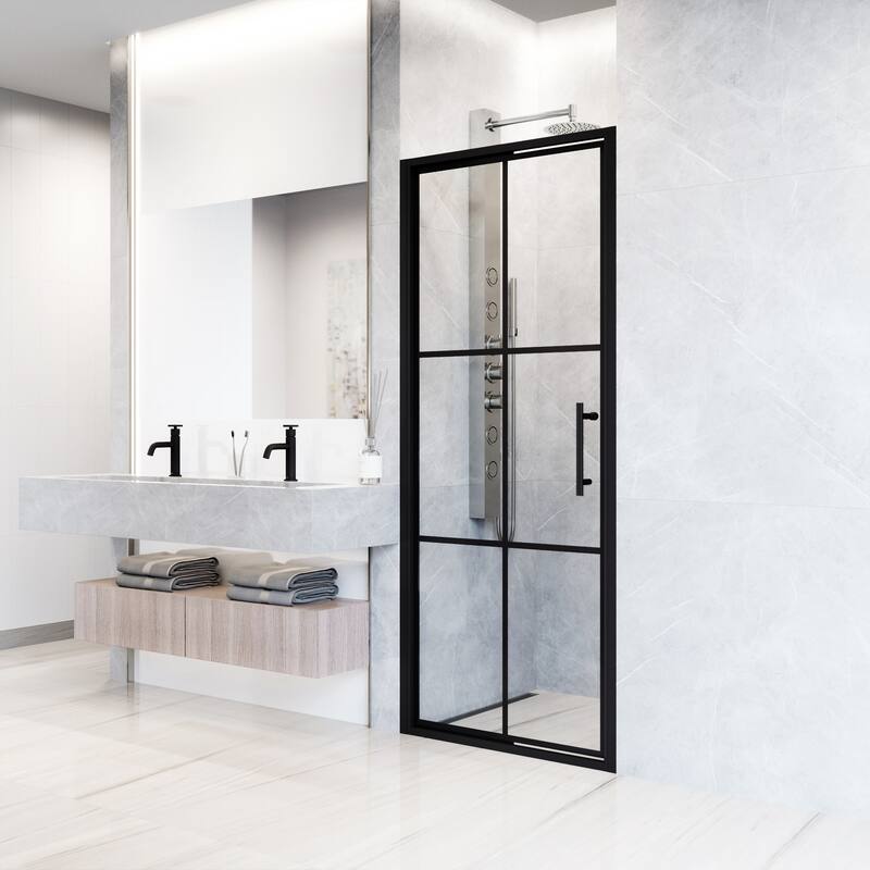 Vigo VG6079GCL3276 Astoria 76" High x 32" Wide Pivot Framed Shower