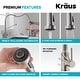 preview thumbnail 105 of 147, Kraus Bolden 2-Function 1-Handle Commercial Pulldown Kitchen Faucet