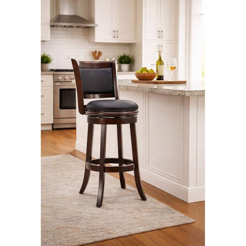 Augusta Wood Indoor Swivel Barstool