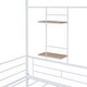 preview thumbnail 18 of 18, White Full Size Metal House Bed with Trundle and Roof for Kids' Rooms