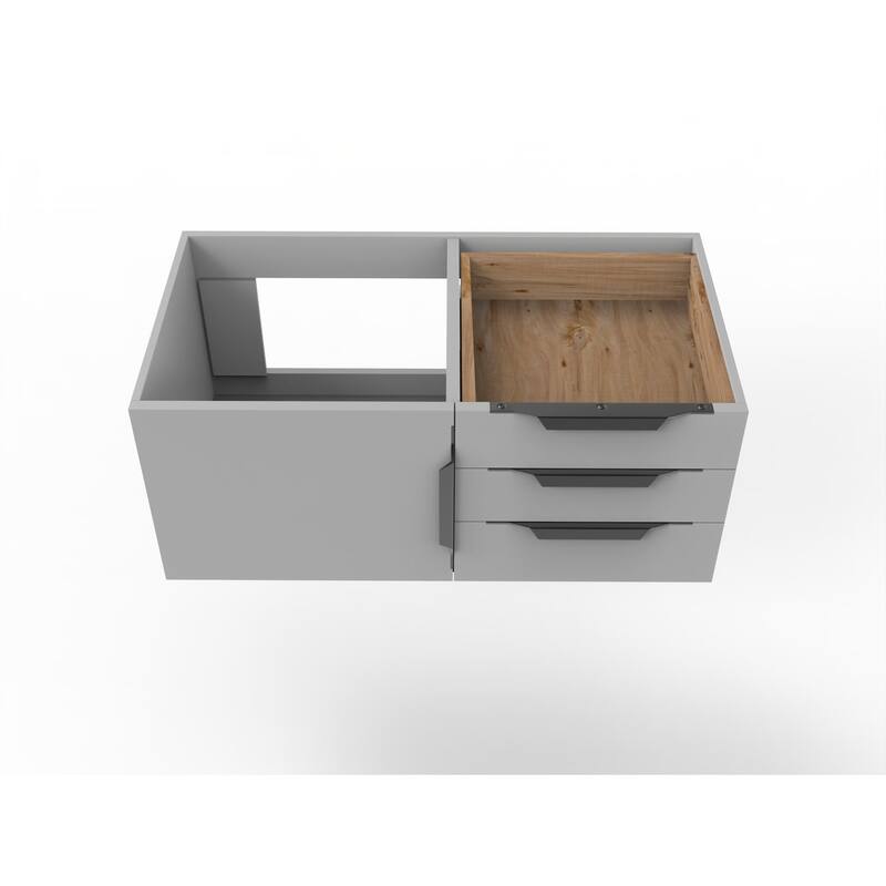 Alpine 36" Wall Mounted Bathroom Vanity (Base Only)