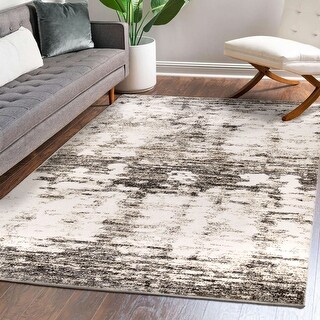 Orian Rugs Adagio Rada Grey Abstract Stain Resistant Area Rug - Bed ...