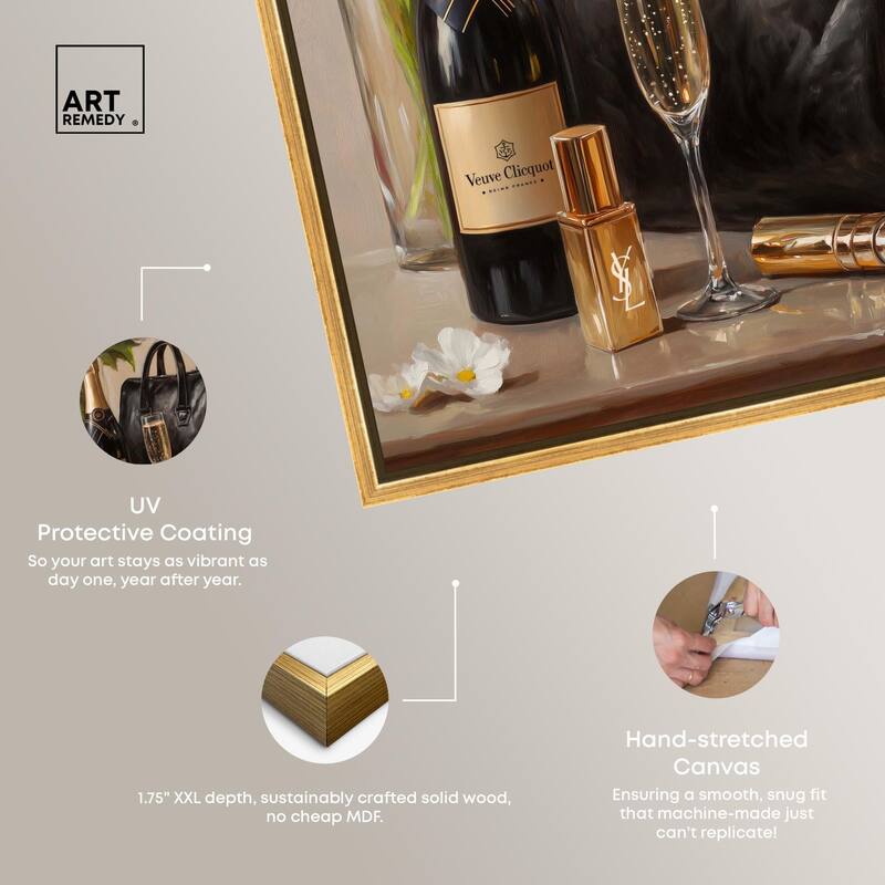 Cheers to Lovely Glam Canvas by Art Remedy
