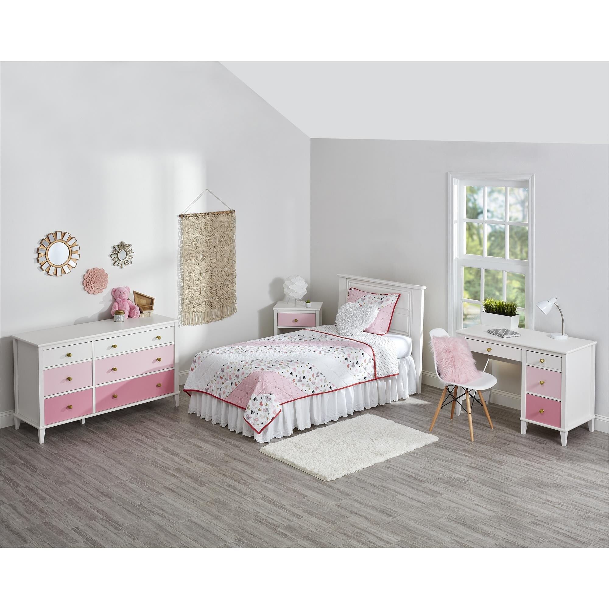 Three tone monarch hill poppy grey and white desk sale