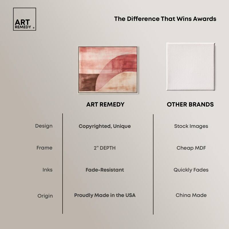 Faded Crimson Canvas by Art Remedy