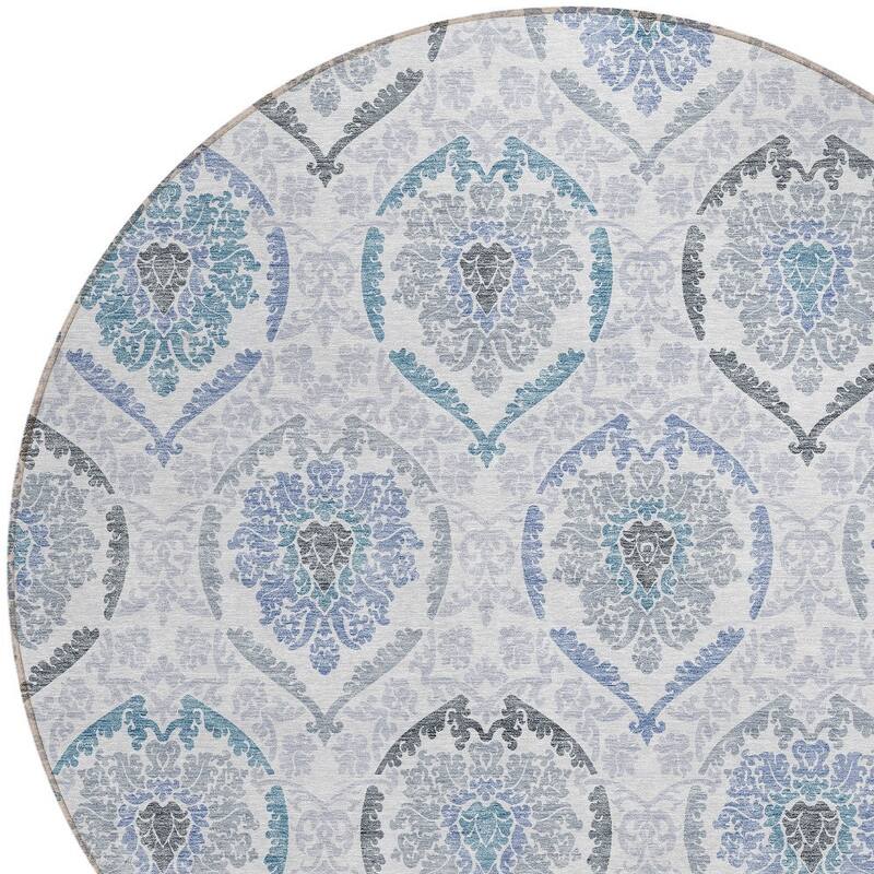HomeRoots Medallion Transitional Rectangle Outdoor Rug