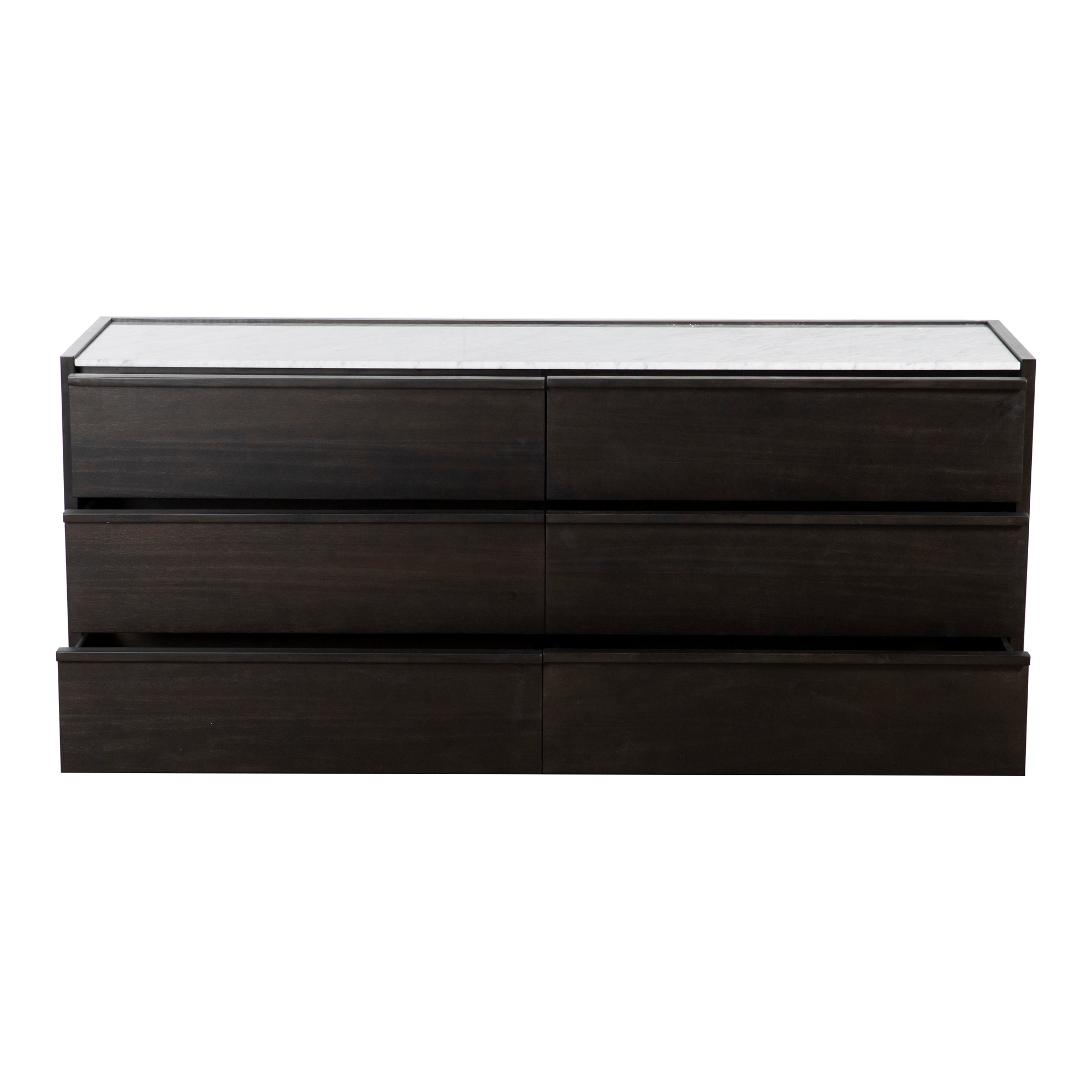 Aurelle Home Modern Dark Acacia Wood With White Marble Top 6 Drawer Dresser On Sale Overstock 32453724 Shop with confidence on ebay! aurelle home modern dark acacia wood with white marble top 6 drawer dresser