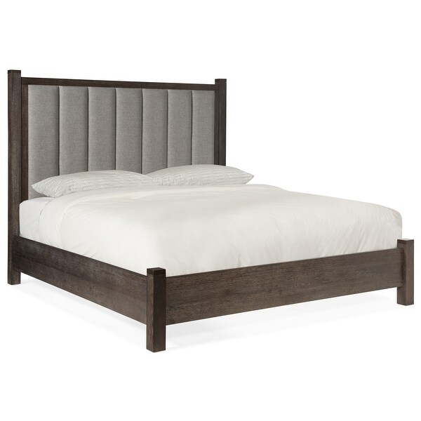 Hooker Furniture 6202-90660-S Aventura California King Rubberwood Upholstered Panel Bed Frame from the Miramar Collection