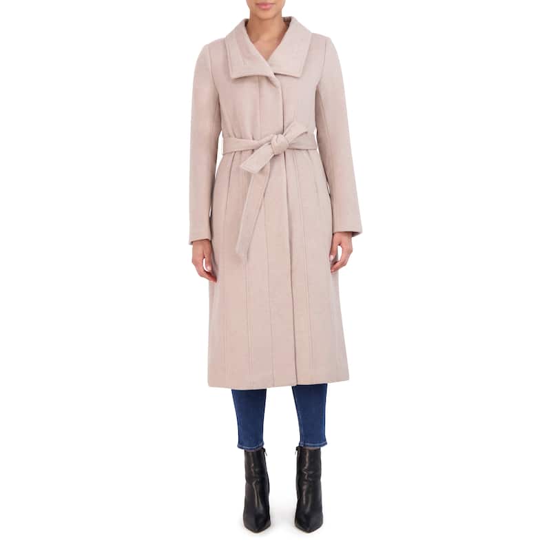 Cole Haan Women's Wool Blend Zip-Up Coat