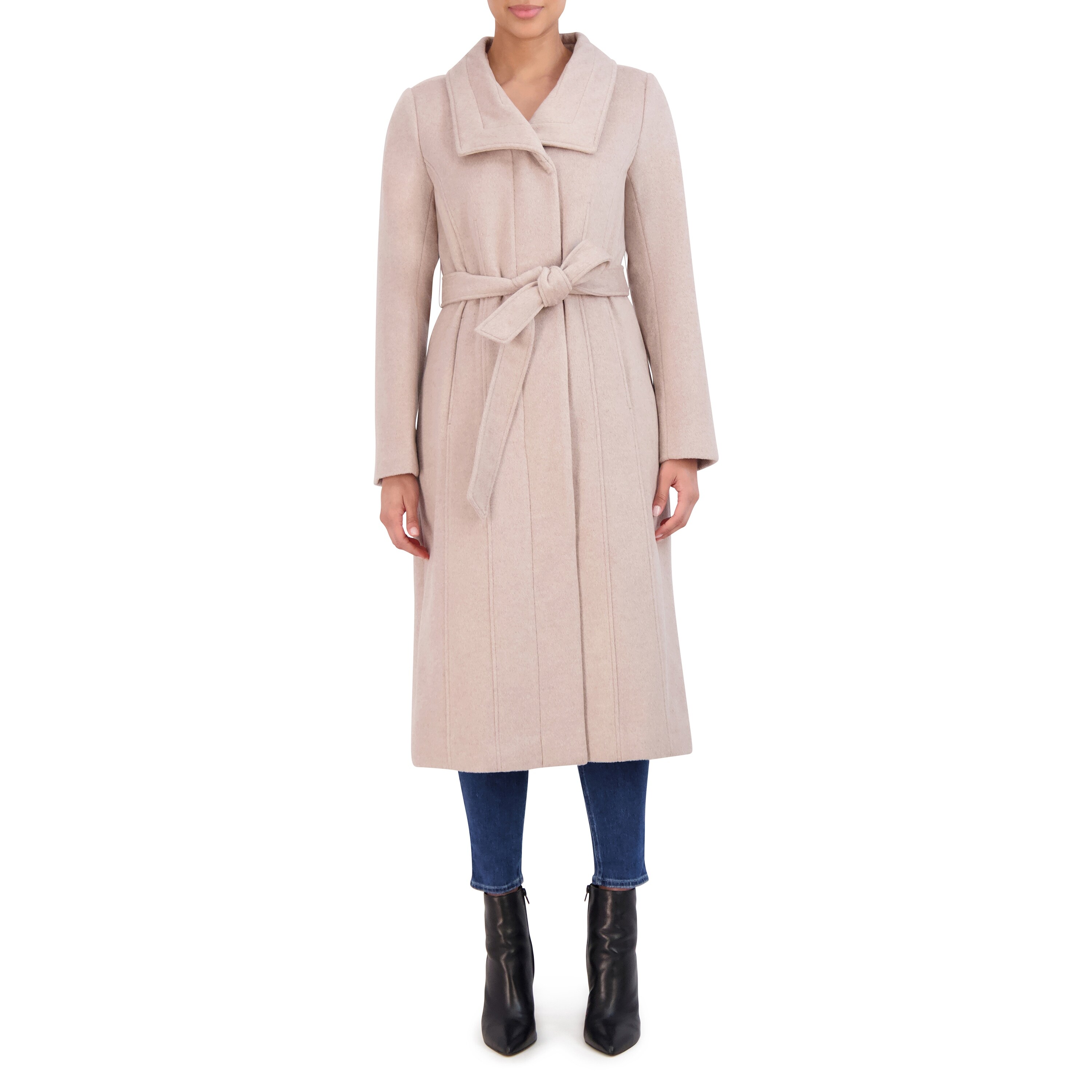 Cole Haan Women's Wool Blend Zip-Up Coat - Overstock - 43391032