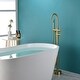 preview thumbnail 36 of 54, Freestanding Double Handle Clawfoot Tub Faucet - 8" x 47"