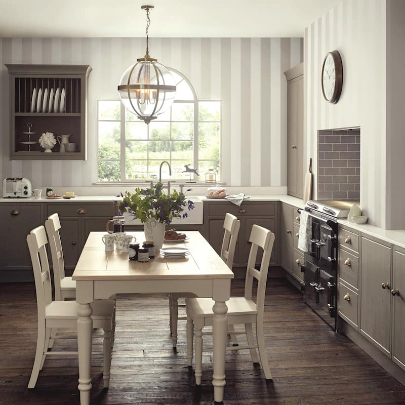 Laura Ashley Lille Pearlescent Stripe White Wallpaper