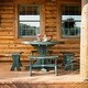 preview thumbnail 3 of 29, Poly Lumber Round Dining Table Set with 28" Benches
