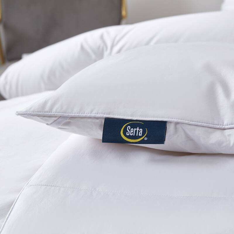 Serta 400 Thread Count European White Goose Down Comforter
