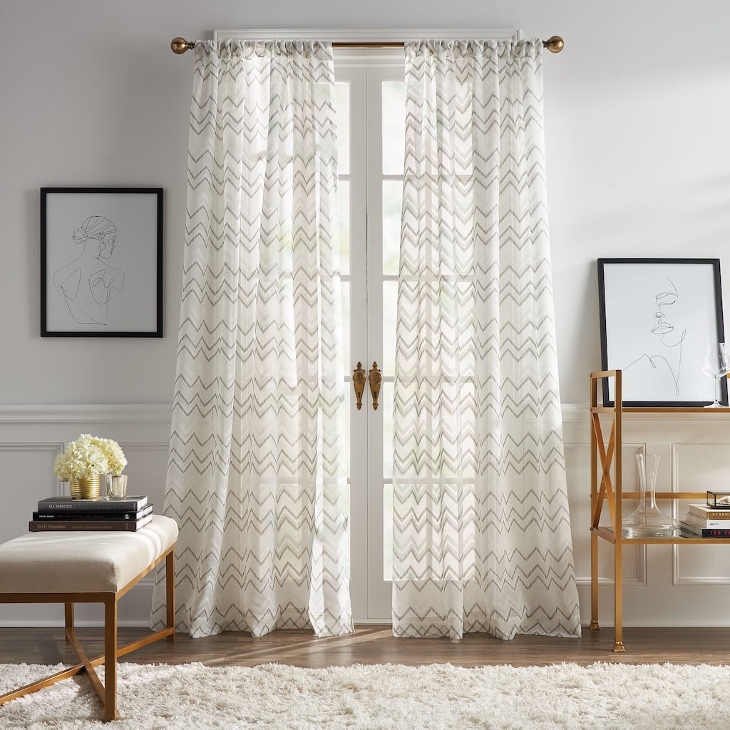 KARL LAGERFELD PARIS Simone Curtain Panel Pair