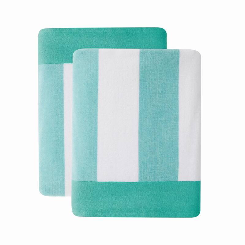 Oceanfront Resort Cabana Stripe 2 Pack Beach Towel - 36x72