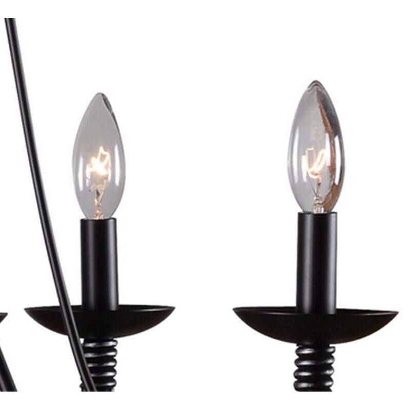 AA Warehousing Blakely 6 light chandelier in Matte Black