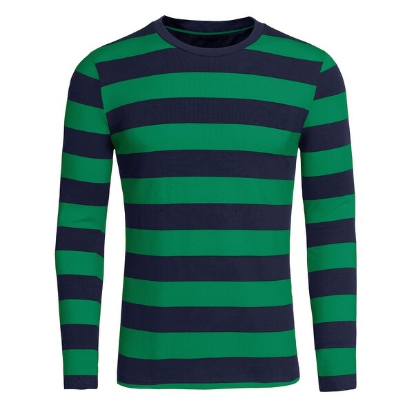 casual round neck long sleeve stripe sweater