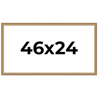 46x24 Frame Red Solid Wood Picture Frame Width 1.75 Inches | Interior Frame Depth 1 13/16 Inches
