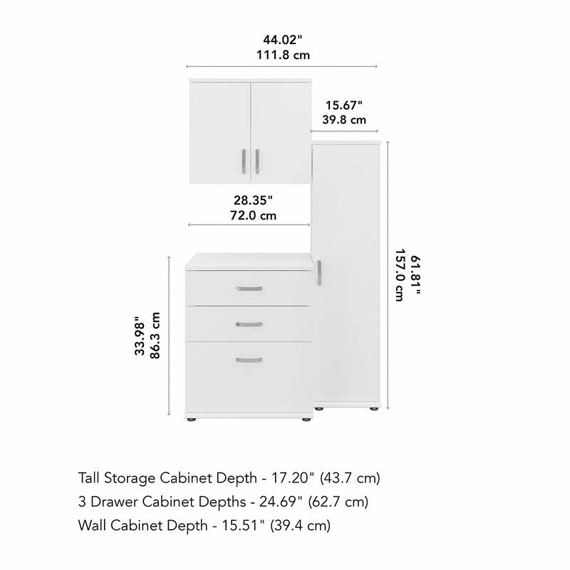 Universal 3 Piece Modular Garage Storage by Bush Business Furniture