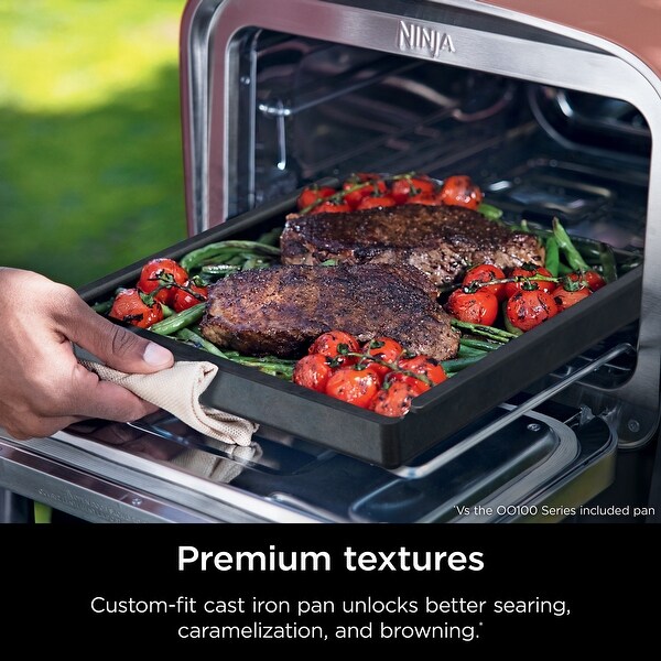 Ninja XSKOCTPN Woodfire Outdoor Cast Iron Pan, Pre-Seasoned, High
