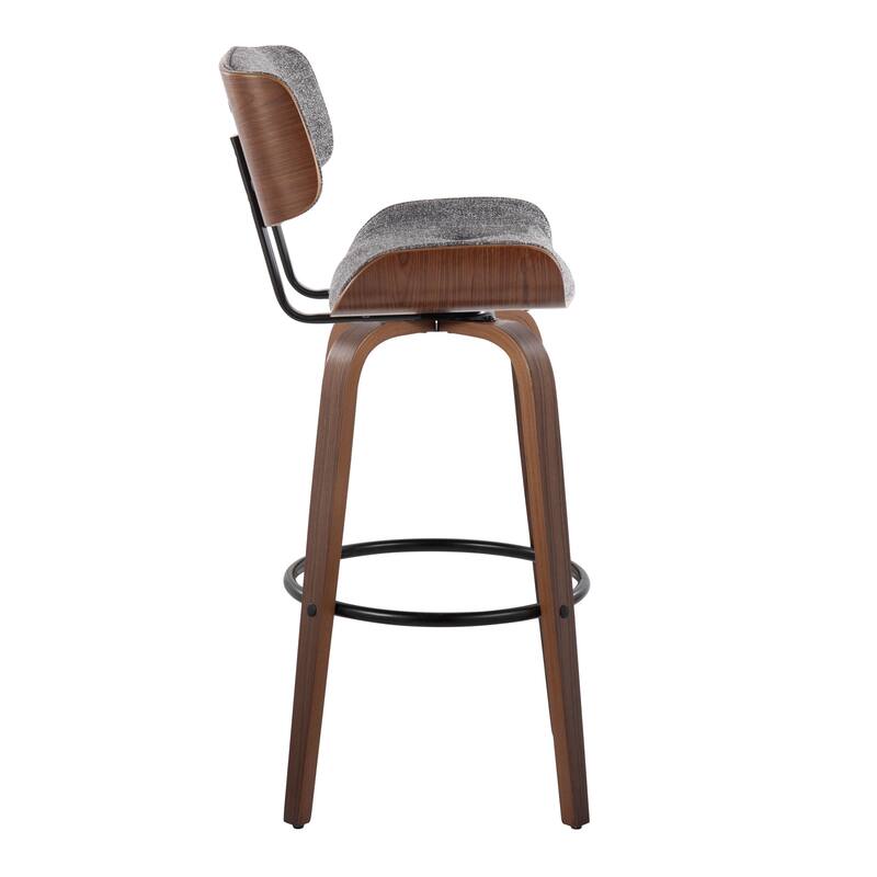 Carson Carrington Leksand 30" Fixed-Height Bar Stool with Bent Wood Legs (Set of 2)