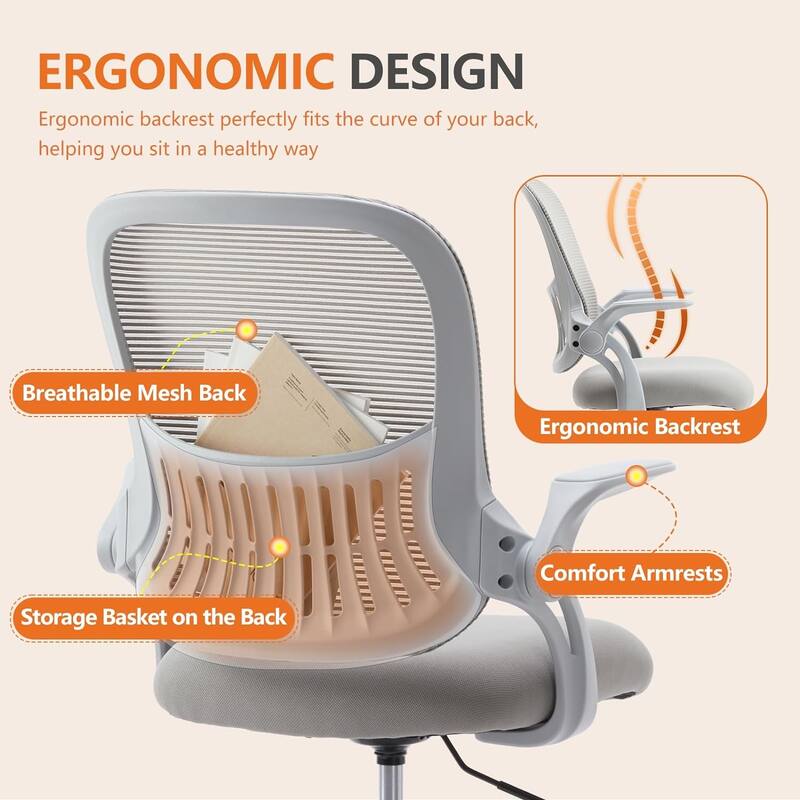 Ergonomic Office Chair, High Back Desk Chair with Headrest, Home Office Swivel Mesh Computer Chair Office Chairs