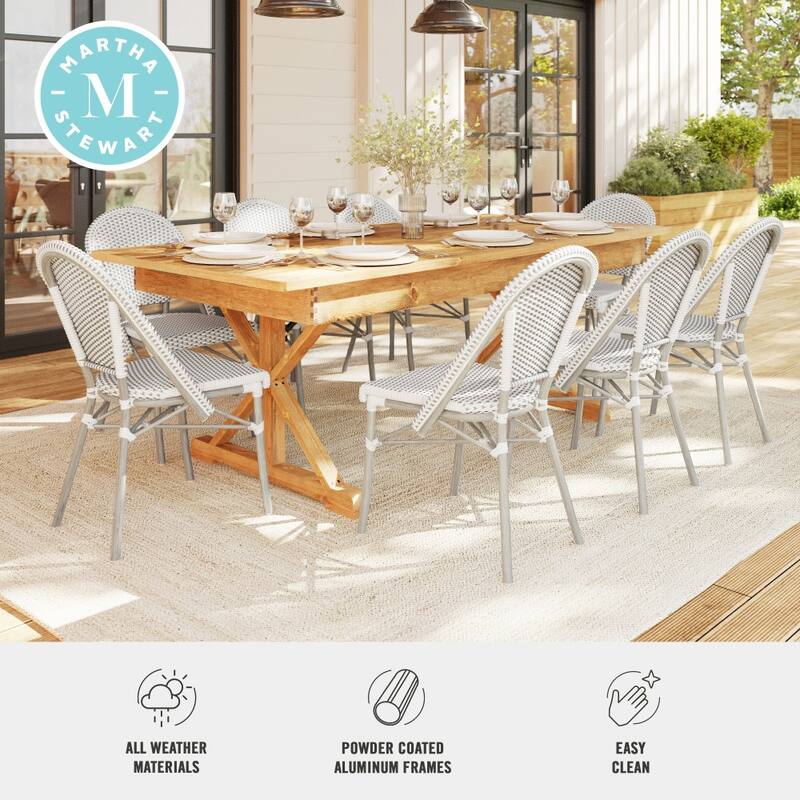 Martha Stewart All-Weather Stackable Patio Bistro Dining Chair - 19"W x 21.75"D x 35"H