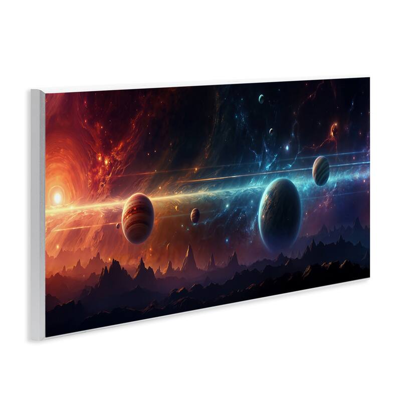 Stupell Surreal Planets over Crags Wall Plaque Art Design By Wumples