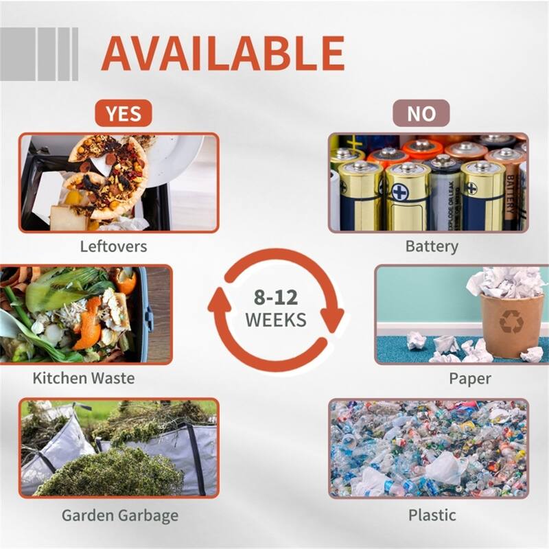 Two-Chamber Tumbling Compost Bin with 360 Rotating Design - 28''L x 25.5''W x 37.75''H