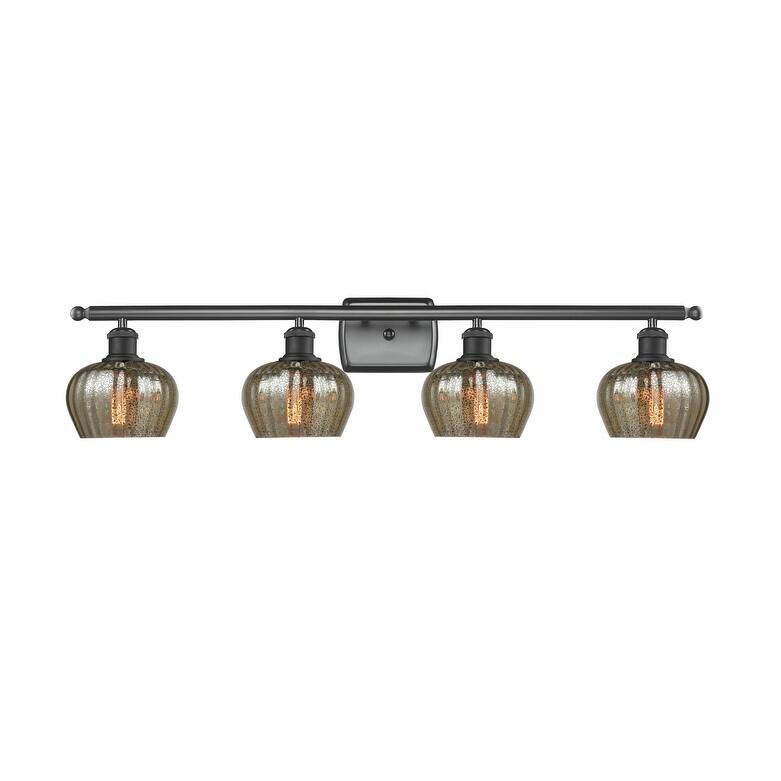 Innovations Lighting Fenton 4 Light 36" Wide Bathroom Vanity Light - Matte Black / Mercury