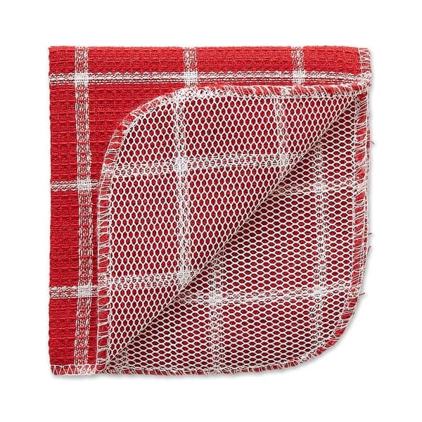 Black Buffalo Check Kitchen Towels And Dishcloths Set White and