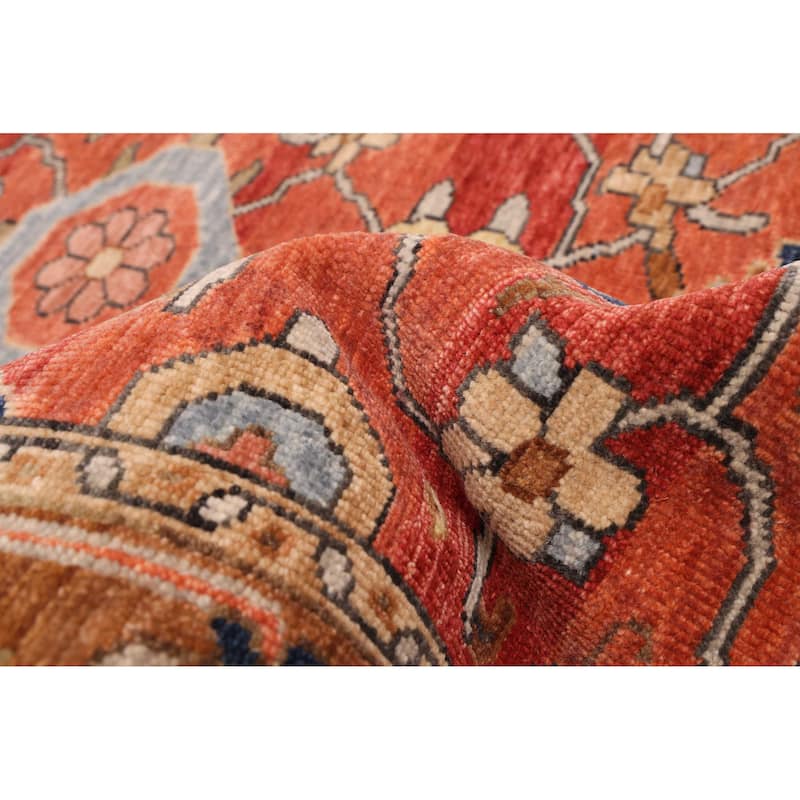 ECARPETGALLERY Hand-knotted Jules Sultane Dark Copper Wool Rug - 4'2 x 5'11