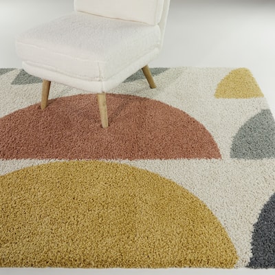 Dalton Modern Geo Shag Area Rug