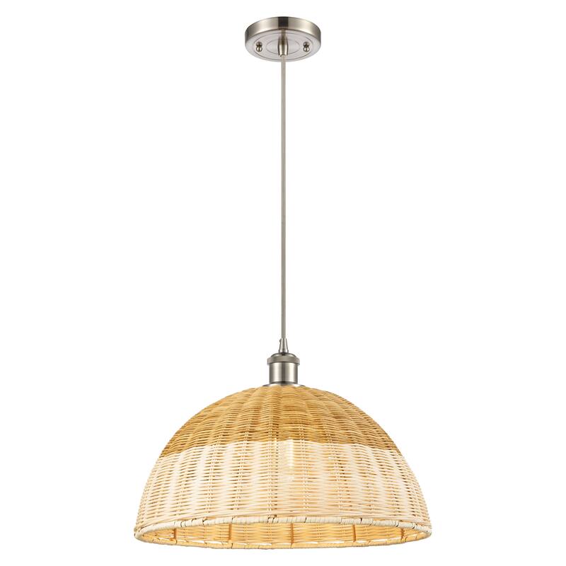 Innovations Lighting Endless Possibilities Ballston - Bristol Natural II - 1 Light 16" Cord Hung Mini Pendant - Brushed Satin Nickel