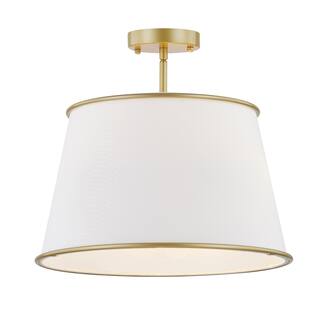Elsa Semi-Flush Mount, White