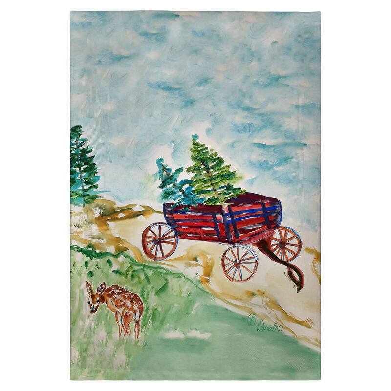 Christmas Wagon Guest Towel - 20x20