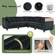 preview thumbnail 22 of 34, GDFStudio - Jackson Oversized L-Shaped Corduroy Corner Couch with Armrest Storage