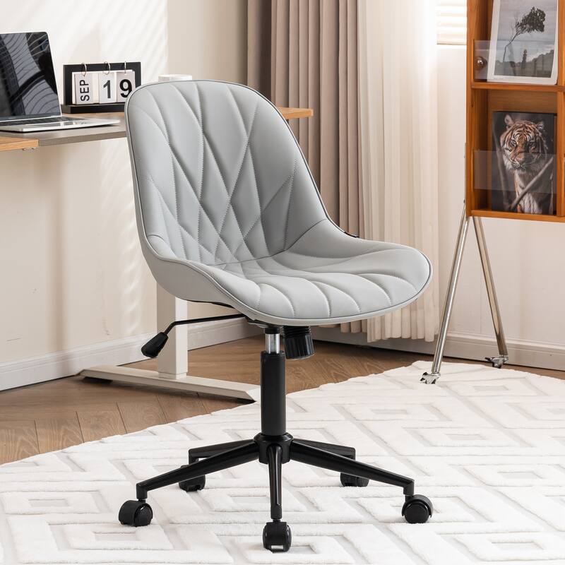 Home Office Desk Chairs with Wheels Rolling Task Computer Chair - Grey