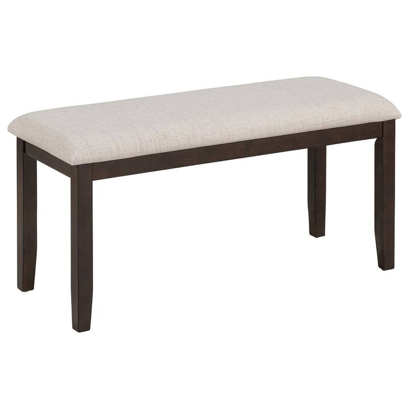 6 PCS Dining Table and Chair Set for 6-Foam-covered Seat Backs & Cushions
