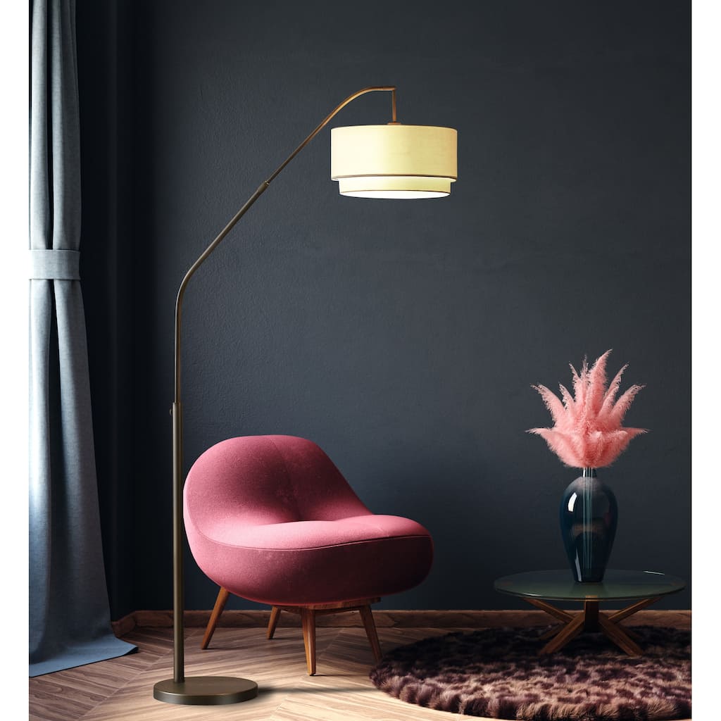 ArtivaUSA Ariana Ii Extendable LED Arched Floor Lamp Oil Rubbed Bronze - 80