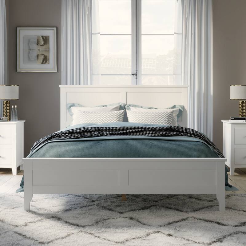 Modern Solid Wood Full Size Platform Bed