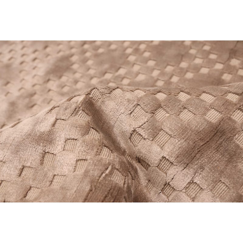 ECARPETGALLERY Hand Loomed Loreto Taupe Viscose Rug - 5'8 x 7'9