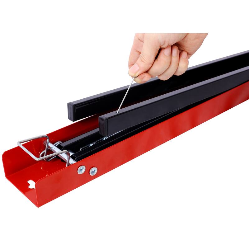 Saw Horses 2 Pack, Folding Portable Work Horse with Fast Open Legs, Convenient Handle, Heavy Duty Steel Sawhorse for Garage