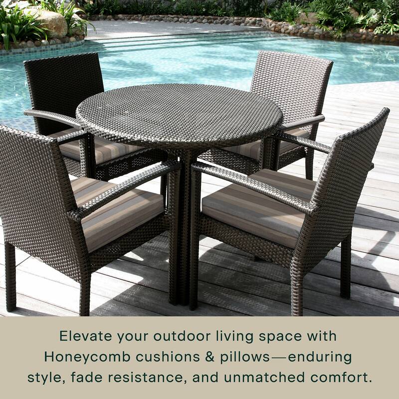 Outdoor Premium Dining Seat Cushion (2-Pack) - 20" wide x 20" deep x 4" thick