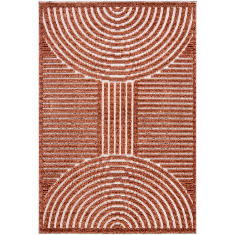 Livabliss Lyna Mod Stripe Machine Washable Area Rug